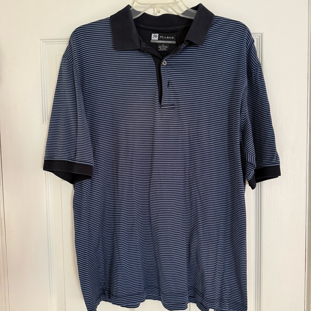 Jos. A. Bank Blue and Black Striped Polo Shirt